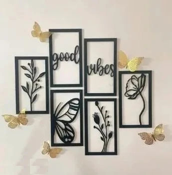 Wooden Wall Decor Hangings (Set of 6)
