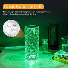 Crystal Rose Diamond Lamp